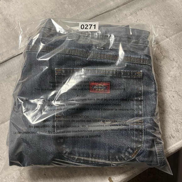 Dickies Carpenter Jeans Men's 40x30 Blue Denim Workwear Utility Pants - Picture 10 of 10